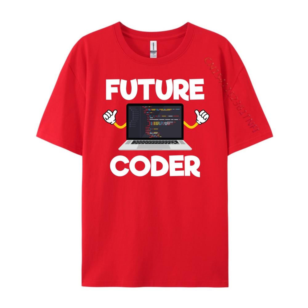 Будущий Кодер Программирование Любитель Кодинга Программист Розовые Графические Футболки Мужские Рубашки Camisetas Hombre Для Мужчины S
