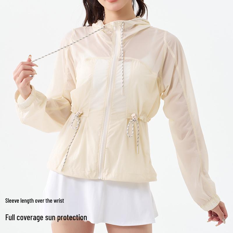 Women's Lightweight Hooded Jacket - Quick-Dry, Breathable, Skin-Friendly Sportswear for Spring & Autumn