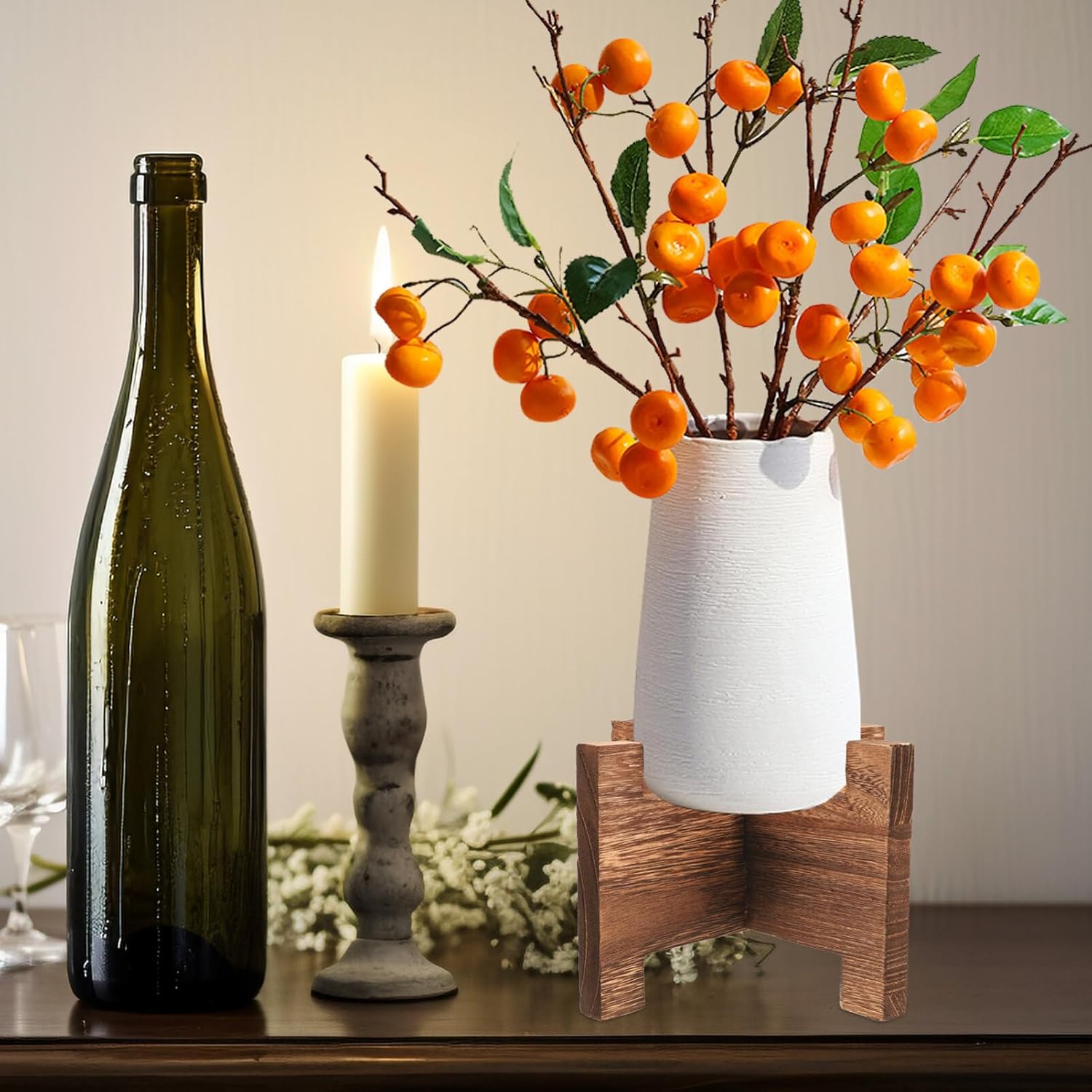 

Деревянная подставка-диспенсер для напитков Unomor и подставка для растений - Прочная напольная подставка для использования в помещении, подходит для бутылей с водой объемом 1-5 галлонов, совместима с различными растениями