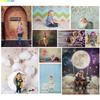 Winter Wonderful Window Christmas day Photography Backdrops Prop Happy New Year Decoration Family Holiday Party Background RR-70
