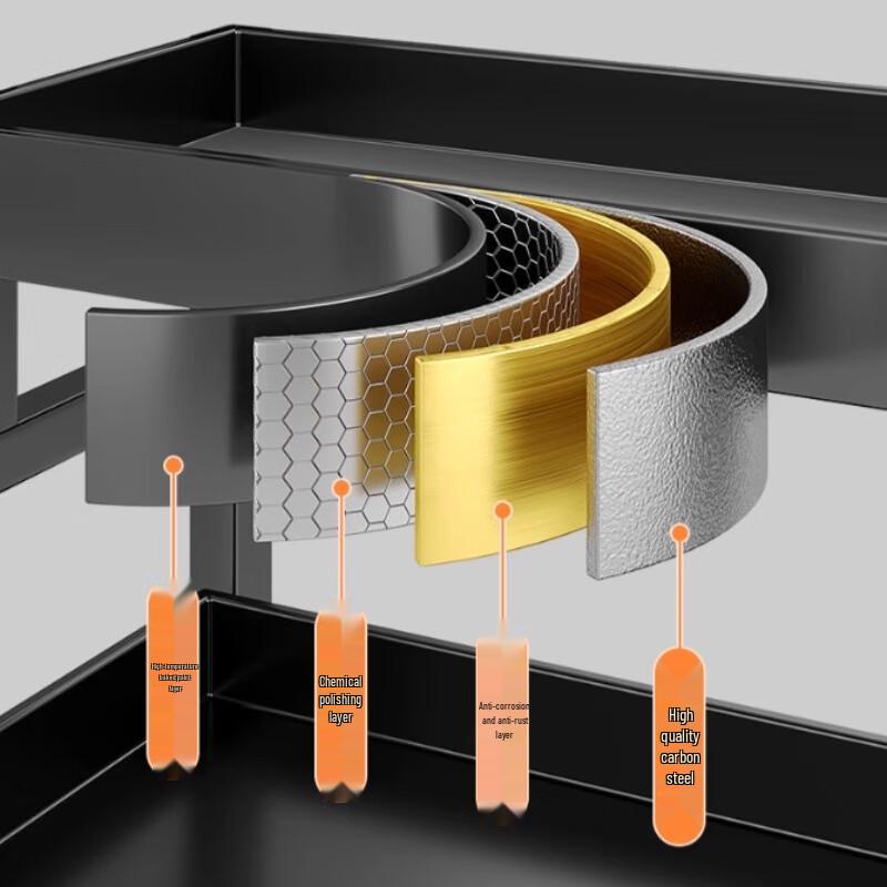 Yingbai 3-Tier Spice Rack with Chopping Board & Knife Holder