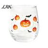 Festive Glassware for Parties Christmas Glass Cup, Holiday Patterns Print Clear Thickened Drinkware, Wine Decorative Juice And Cold Drinks