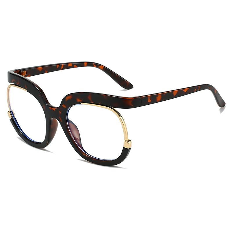 Anti Blue light Glasses Women Men Blue Light Blocking Eyeglasses Lady Oversized Round Frame Computer Eyewear