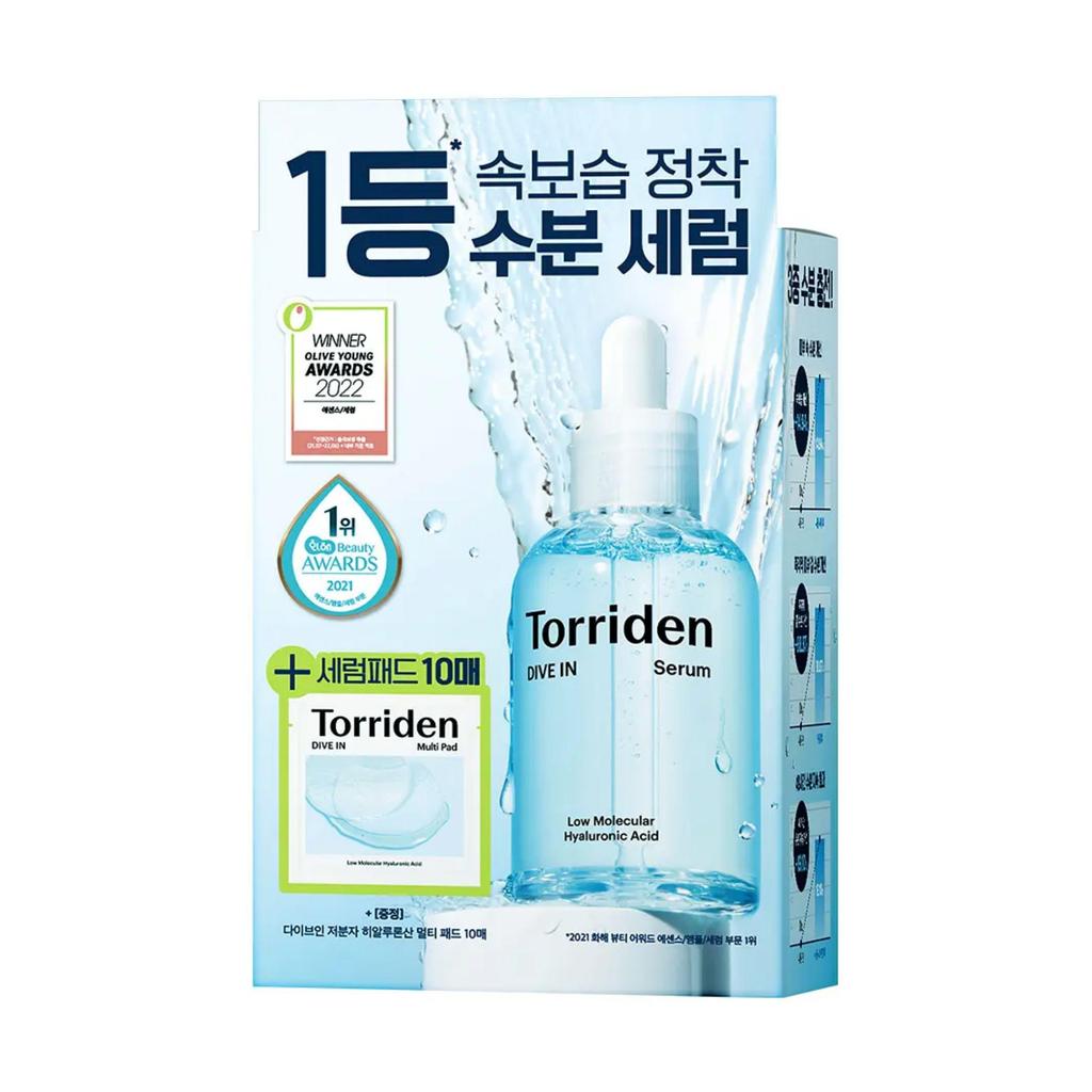 TORRIDEN DIVE-IN Low Molecular Hyaluronic Acid Serum 50ml Set (+ Multi Pads 10ea)