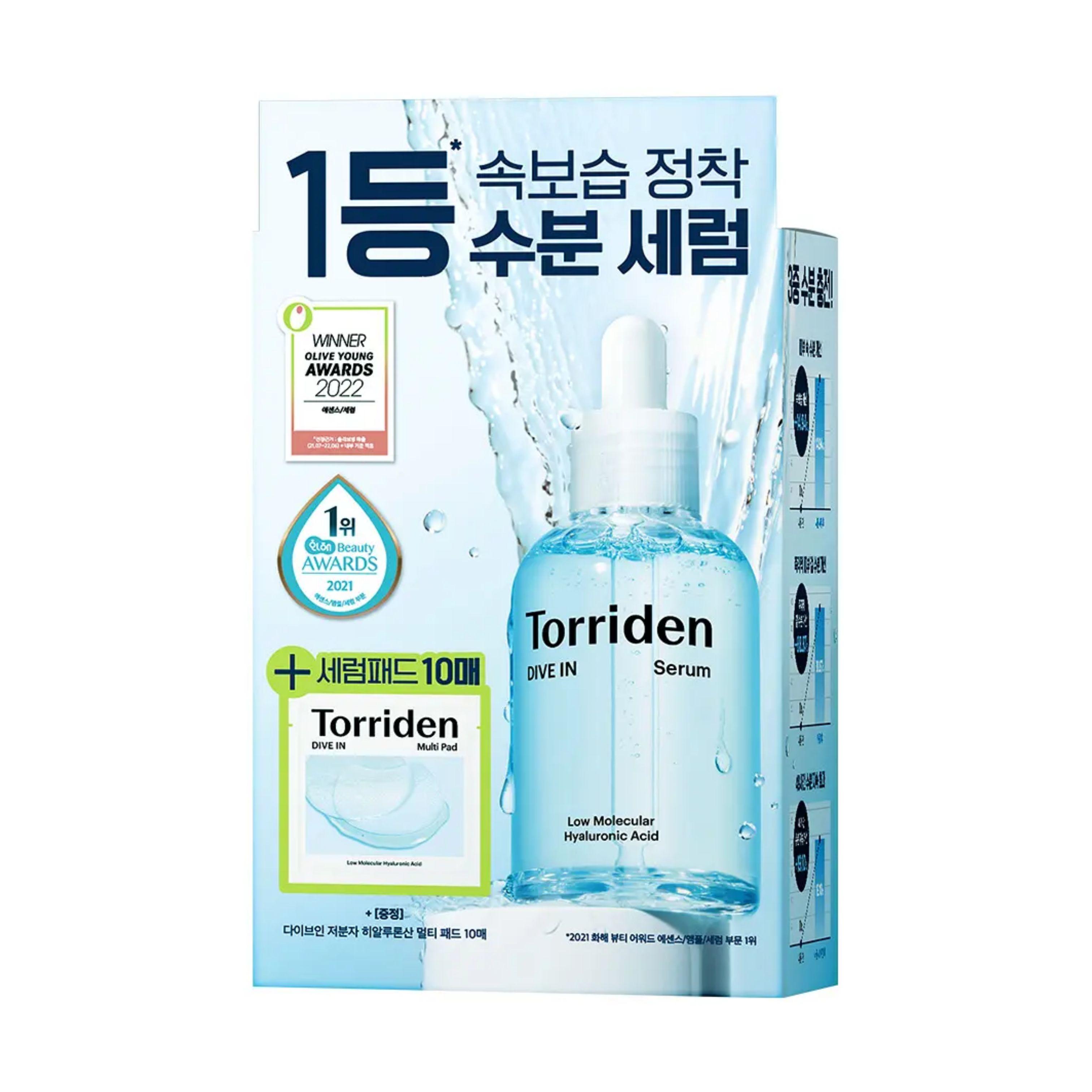 

TORRIDEN DIVE-IN Low Molecular Hyaluronic Acid Serum 50ml Special Set (+ Multi Pads 10ea)