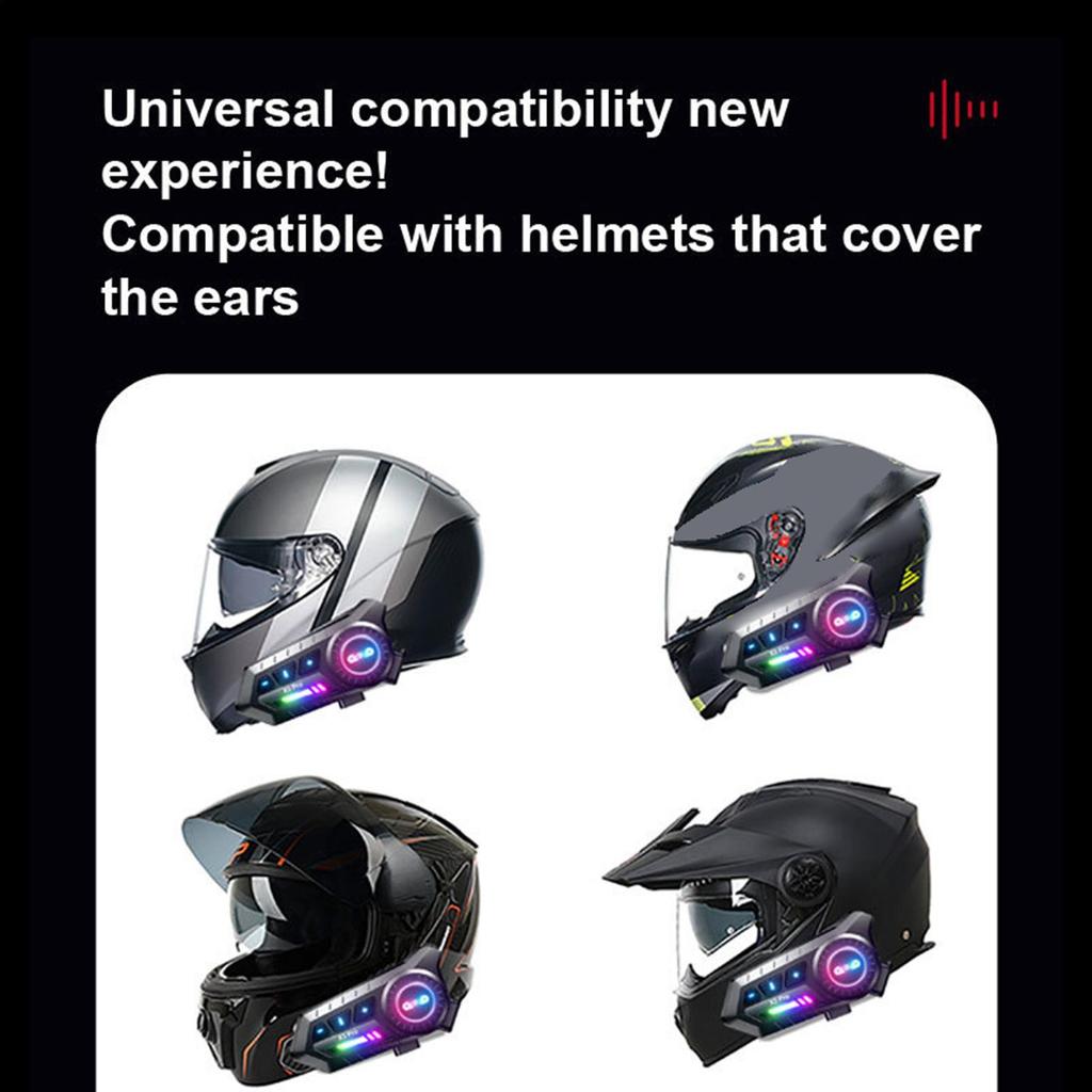 Motorcycle Headphones Double-speaker Wireless Headset Smart Cycling Headphones For Daily Commuting Travel Motorcycle Dirtbike