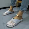 Fashion 2025 Fashion Ladies Shoes Closed Toe Women's Slippers New Embroidery Outdoor Best Seller Daily Comfortable Flat Slippers Zapatos