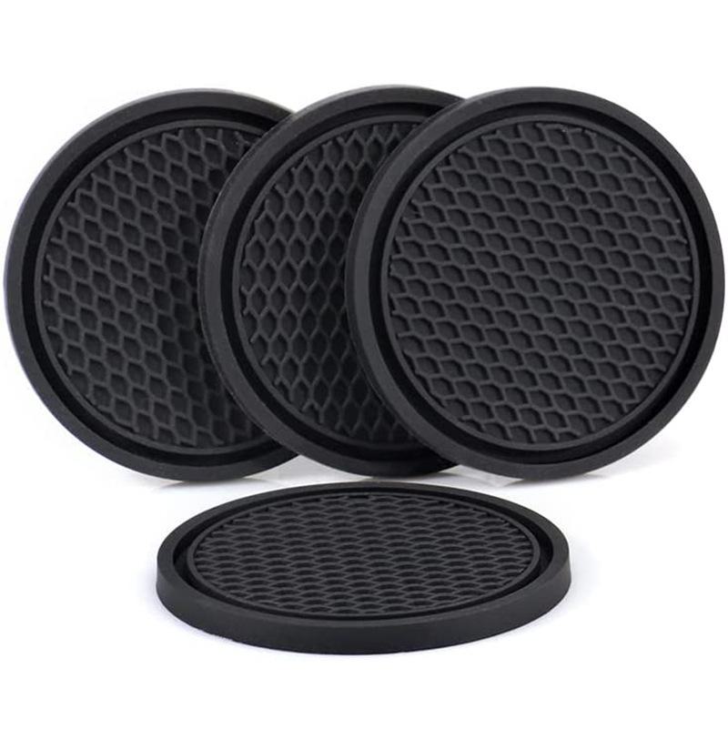 Non-slip Car Storage Mat for Cups: Creative Round Soft Rubber Interior Product