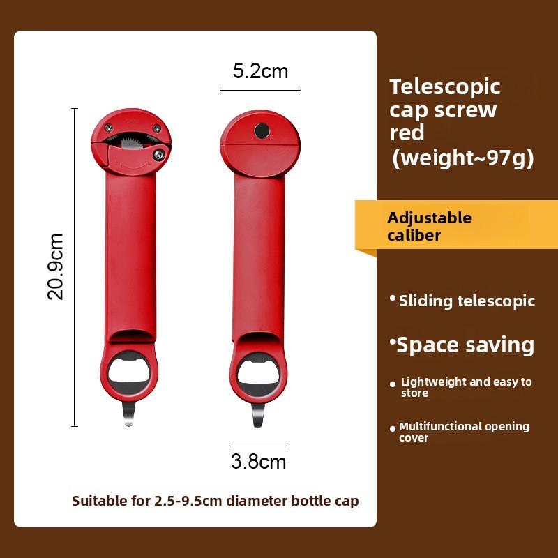 Multifunctional Stainless Steel Can Bottle Opener with Magnetic Cap Catcher Easy Grip Lid Remover Tool---