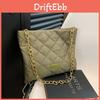Stylish Nylon Quilted Chain Bucket Bag For Women Trendy Street Fashion Handbag