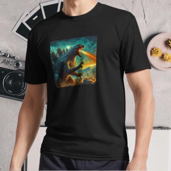 

New Shirt Vintage GODZILLA Atomic Breath Active Logo T-Shirt Funny Size S - 5XL 3XL