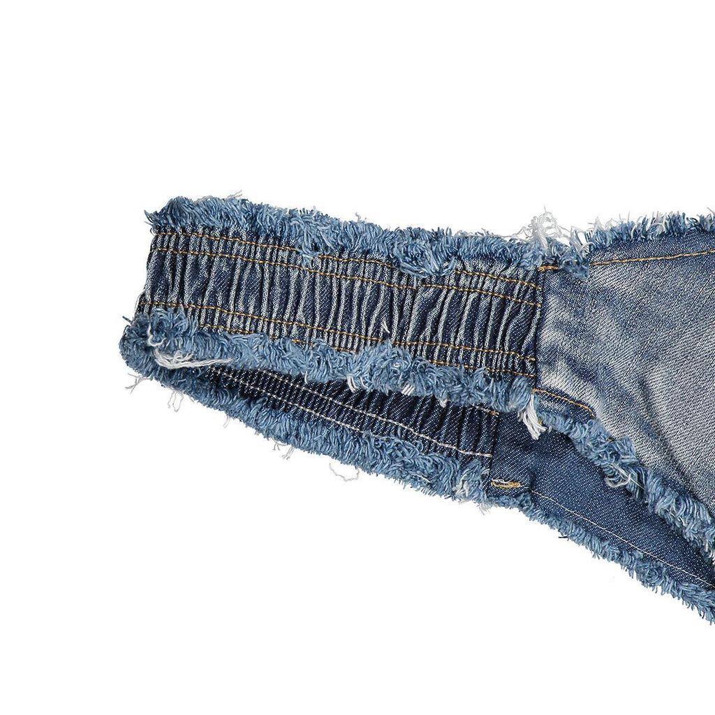 650# European & American Bar Sexy DS Lead Dancer Denim Bikini Costume for Pole Dance Performance