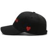 Women's Trendy Spring/Summer Korean Baseball Cap with Embroidered Heart Design and Sun Protection