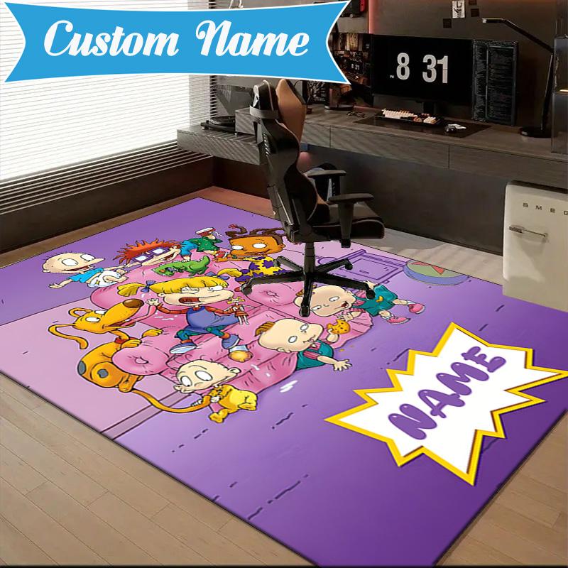 Custom Name Adventure Playroom Rug-rats Rug Game Carpet, Floor Mat for Bedroom Living Room Entryway Rug, Home Decor Idea Gift for Christmas birthday
