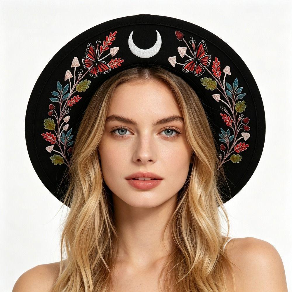 Bohemian Costume Cosplay Cap Butterfly Topper Hat Fashion Western Cowboy Jazz Hat Travel