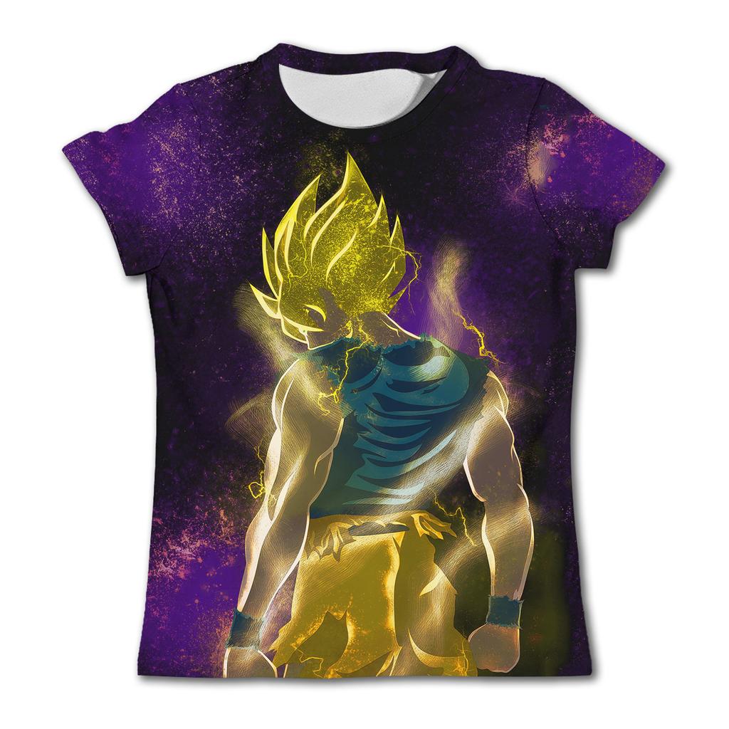 3D T-shirt Summer Short Sleeve O-Neck Goku Vegeta Men's Casual Tee