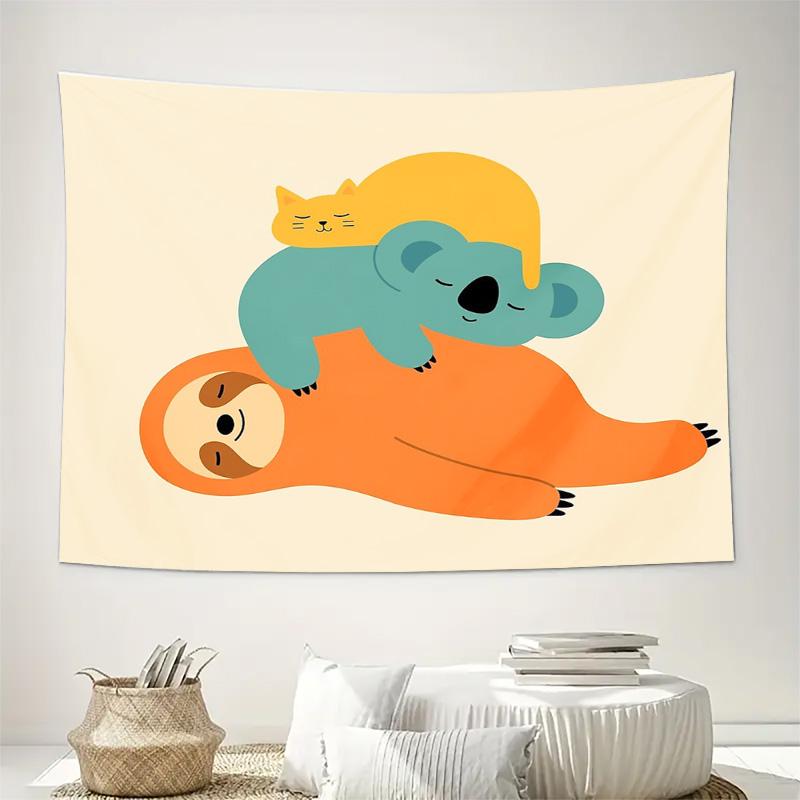 Boho Wandteppich Wandbehang Ästhetische Raumdekoration Naturlandschaft Wandkunst Studentenwohnheim Dekoration Schlafzimmer Wanddekor Stammesmuster Band