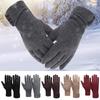Fleece Lined Winter Warm Gloves Cold Proof Full Finger Gloves Thermal Gloves  Autumn Winter