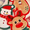 Cartoon Snowman Christmas Hand Towel Absorbent Coral Fleece Wipe Cloth Christmas Decor Quick-drying Kitchen Cleaning Rag