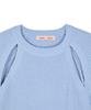 Nodeuyuumeon Raglan Slit Hazzi Knit [Blue]