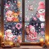 Waterproof PVC Window Stickers Santa Claus Reindeer Christmas Stickers Glass Windows Decor Snowflake Glass Sticker Mirror