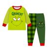 Kids' Casual Printed Long-Sleeve Neck Pullover Top and Pants Set