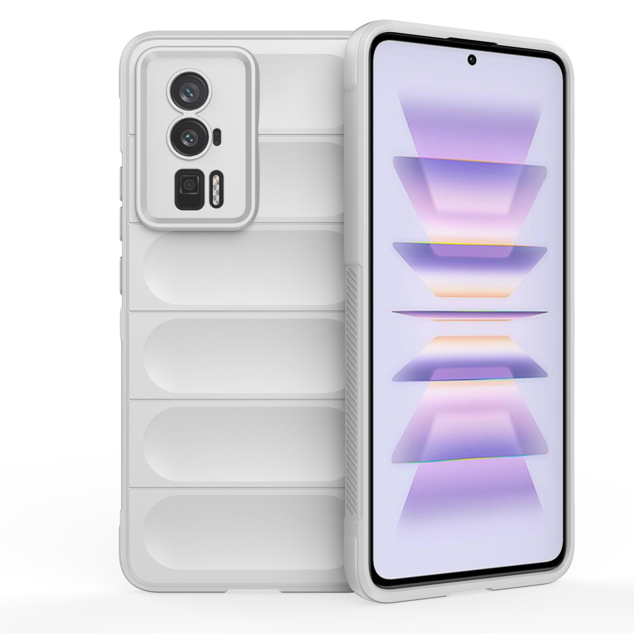 

For Xiaomi Poco F5 Pro 5G/Redmi K60 Pro 5G/K60 5G Shockproof Flexible TPU Phone Case Rugged Phone Back Protective Shell Cover White