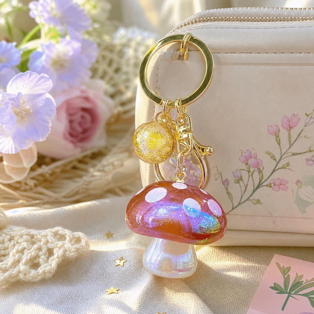 Ornaments Mushroom Keychain Colorful Bag Hanging Pendant Creative Mushroom Pendant Backpack Charm