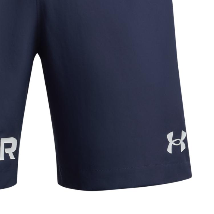 Under Armour Stylish Comfortable Trendy Minimalist Solid Color Letter Sports Shorts Men Shorts Navy-Blue 6007561-410