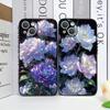Luxurious White Peony Flower Pattern Phone Case for IPhone 17 16 12 11 14 Plus 13 14 15 Pro Max 12 13 Mini X XSMAX XR Soft Cover