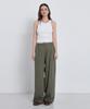 KIIMUIR (Women) Summer Semi-Wide Linen Pants_Khaki