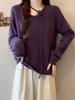 Korean V-Neck 3D Flower Long Sleeve Knit Sweater for Women - 2025 Autumn/Winter High-End Chic Style