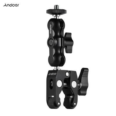 Andoer Multi-functional Clamp Ball Mount Clamp Articulating Friction Arm Super Clamp with 1/4 Inch