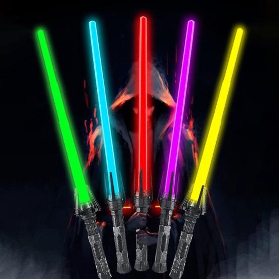 1/2 Peças Bastão Flash Luzes Legais Efeito Sonoro Desmontável Juntar Crianças Adultos Sabre de Luz Luminoso Brinquedo com Sons de Batalha Brincadeira Diária