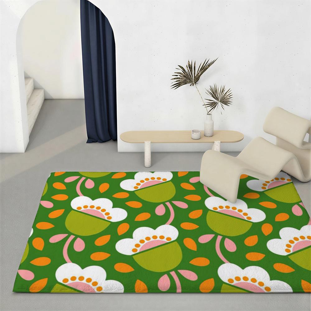 Designer O-Orla KielyS Floor Mat Eco-Friendly Flannel Doormat Non-Slip Odorless Soft Short Plush Indoor Floor Rug