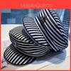 Nautical Striped Sailor Hat With Wide Brim Sun Protection For Summer Beach Style