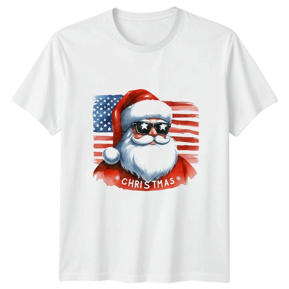 Christmas TShirt Christmas In July Patriotic USA Gift For Him And Her S