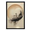 Zen Circle Zen Circle, 50X70 Cm, Dark Brown Wooden Frame, 230 Gsm Matte Paper