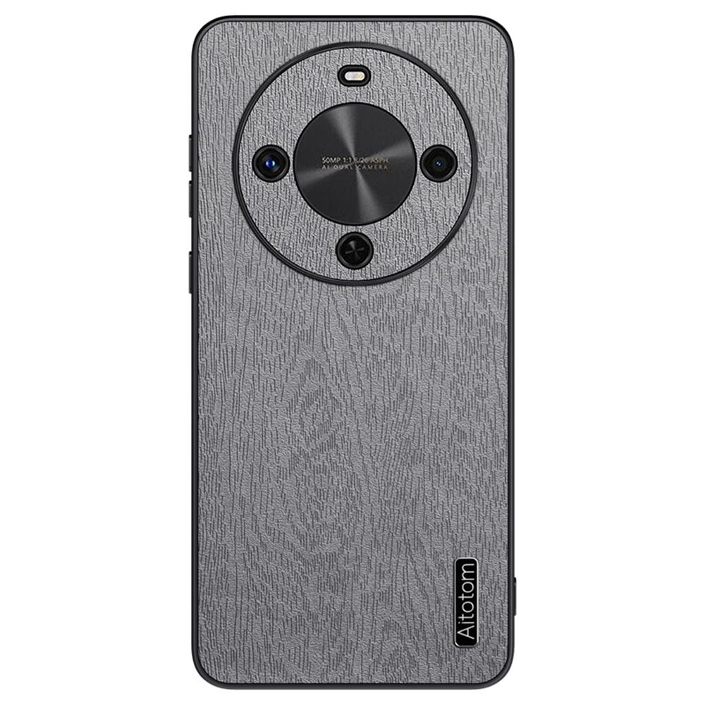 For Honor X70 5G Case Wood Texture PU Leather Coated PC TPU Phone Cover