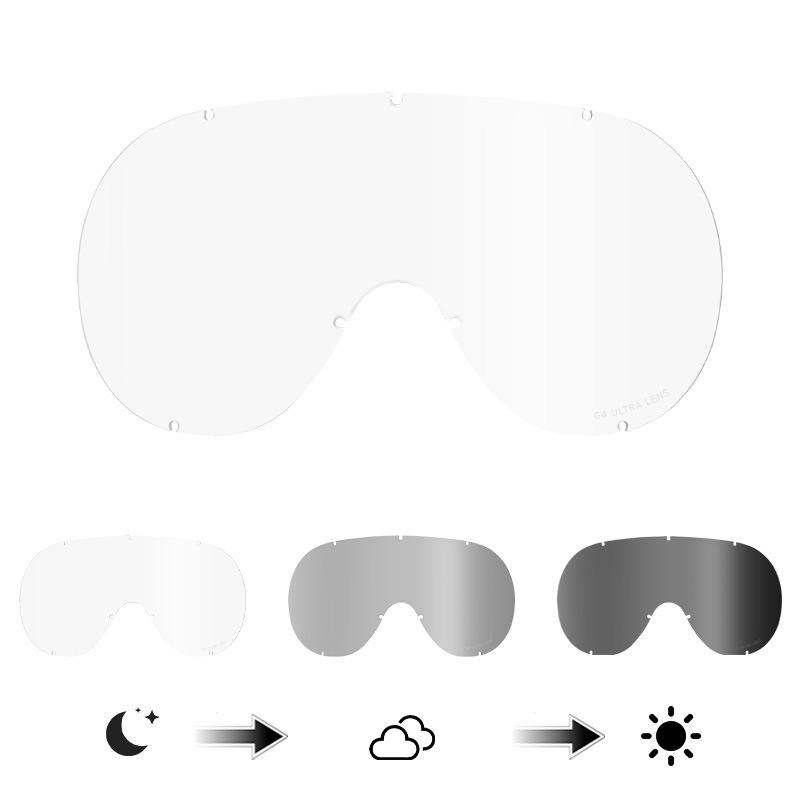 "Day-Night Dual-Use Retro Motorcycle Goggles: Color-Changing, Myopia-Compatible for Harley Helmets"