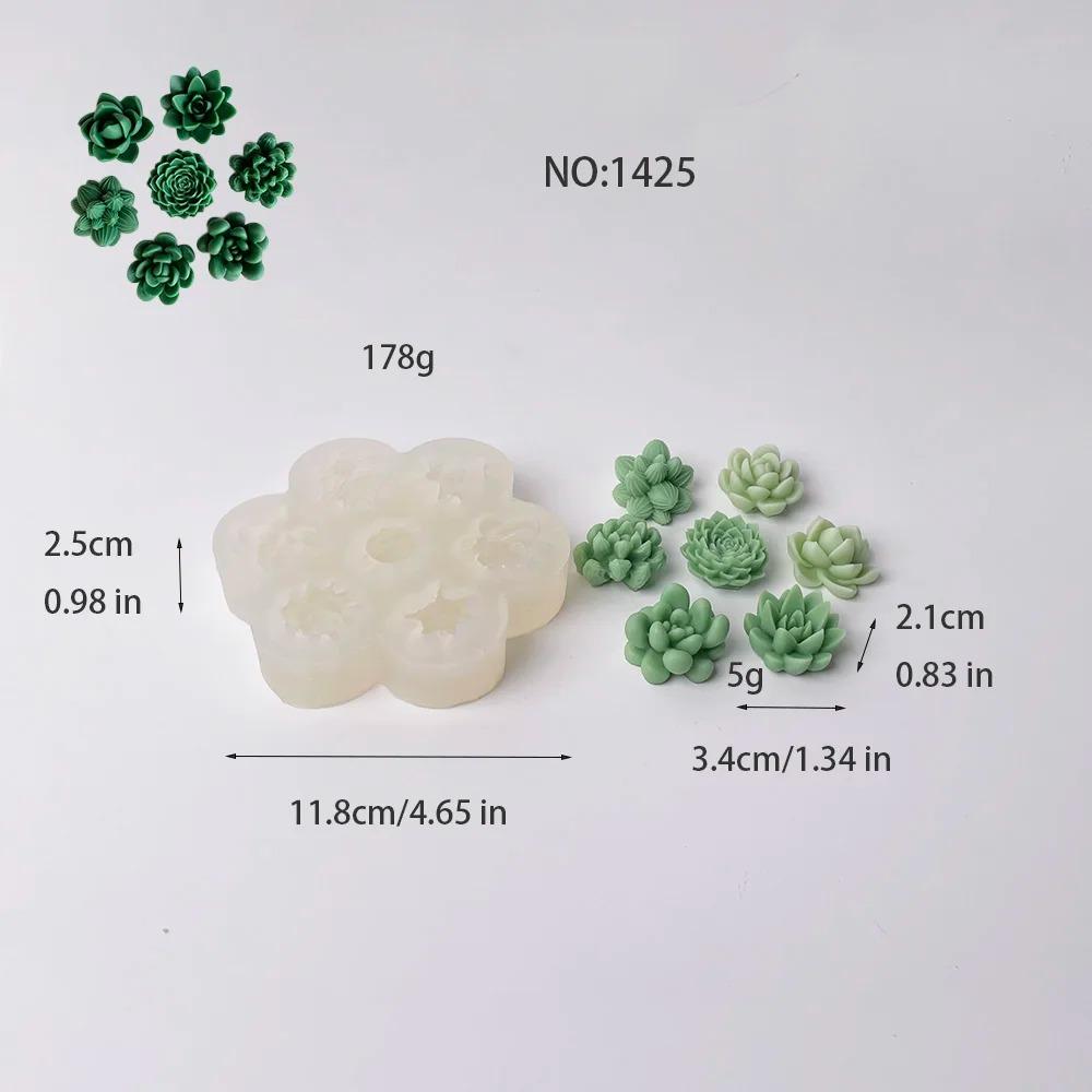 7Pcs Flower Silicone Molds 3D Rose Peony Chocolate Cake Baking Mold Handmade Candle Soap Gypsum Resin Handicraft Making Tools