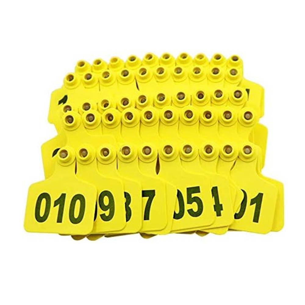 100Pcs Farm Equipment Cow Ear Tag Card 001-100 Numbers Pig Sheep Ear Sign Cattle Ear Marker  Cow