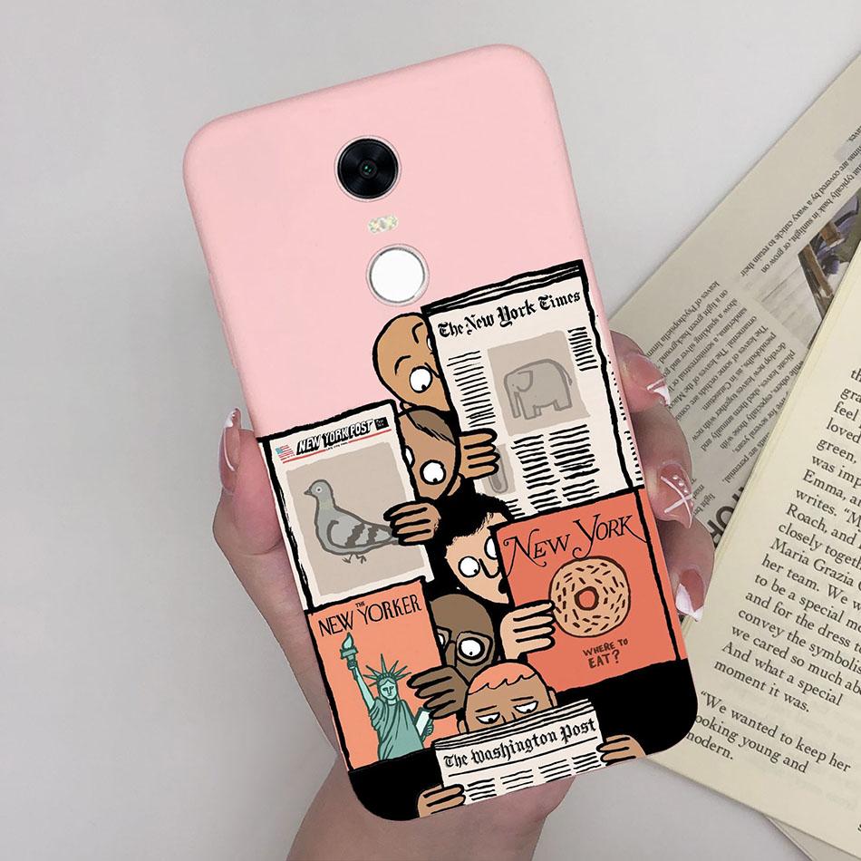 Cute Cartoon Case For Xiaomi Redmi 5 Plus Case Soft Painted Matte Silicone Back Cover For Redmi5 Plus Redmi 5+ Phone Cases Funda
