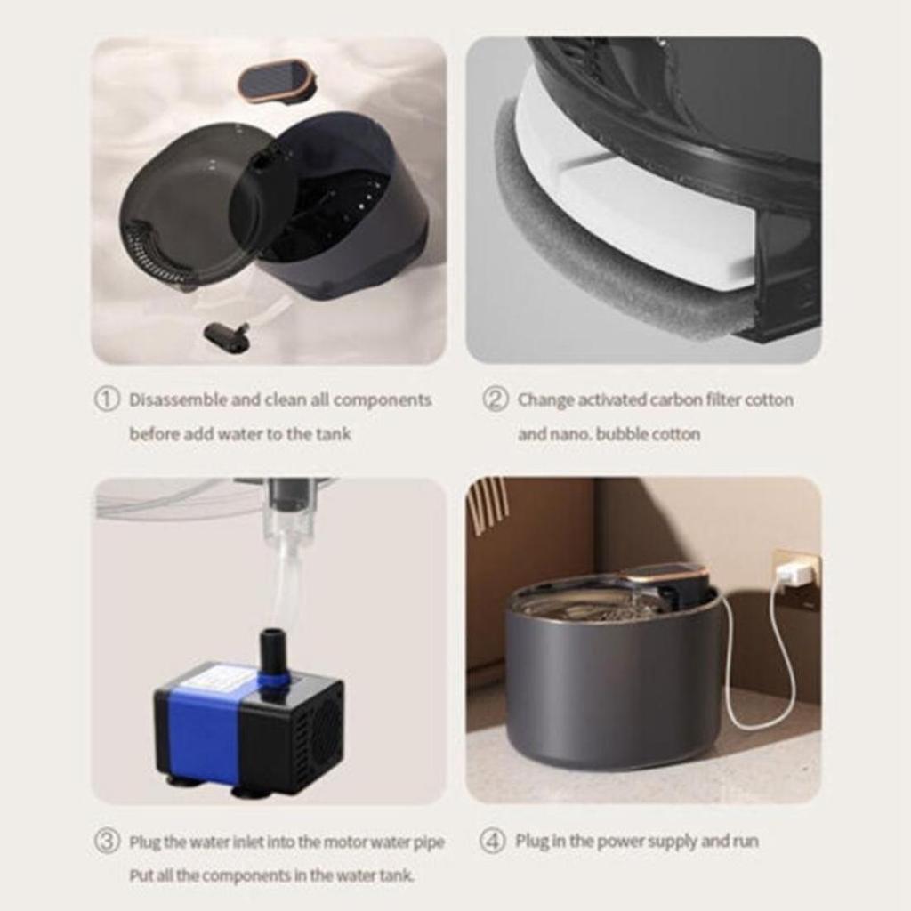 3L Wasserspender mit großer Kapazität, vollautomatischer Wasserspender für Haustiere, geräuschloser, verbesserter Batteriezellen-Haustier-Katzen- und Hunde-Intelligenter Wasserspender