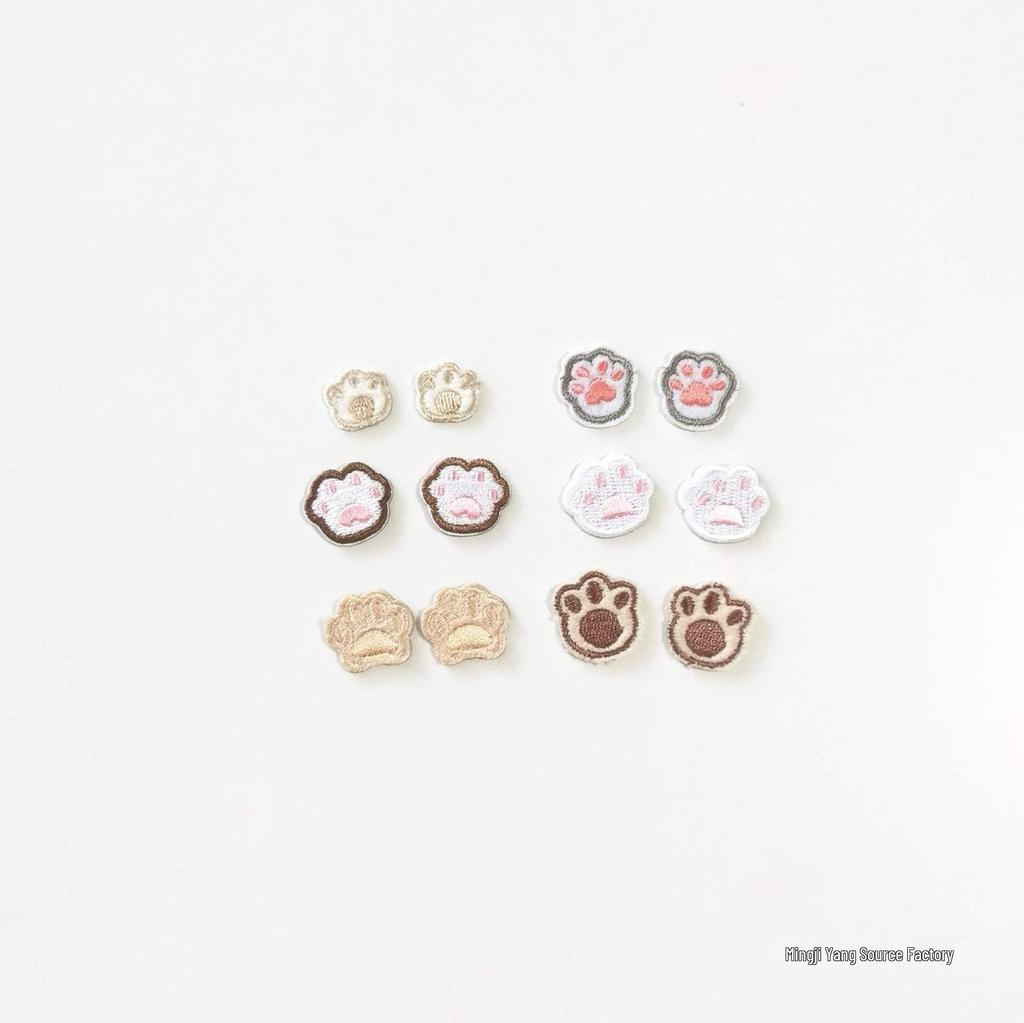 1-2 cm Mini Self-Adhesive Cat & Dog Paw Patches for Repairing Clothes, Decorative Stickers for T-shirts & Pants