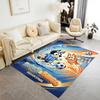 Penguin Christmas Wreath Personalized Name Floor Rug Office Rug Design for Dining Room Decorate room Living Rooms Entryway Antislip Carpet