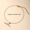 1 PZ Cavigliera a Catena Link in Acciaio Inossidabile Colore Oro Gioielli da Donna Cavigliera con Lettera Iniziale A-Z Cuore per Accessori da Donna