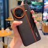 For Redmi K80 K80 Pro Plated PC Large Hole Triple Color Metal Lens Ring Anti Fingerprint Anti-Drop Phone Case