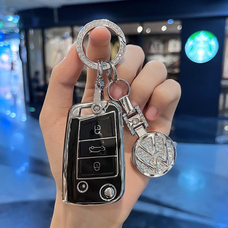 Hot TPU Car Remote Key Case Cover Shell Bag for Volkswagen VW Polo Golf 7 MK7 Tiguan Passat Jetta E-golf Auto Keychain Accessori