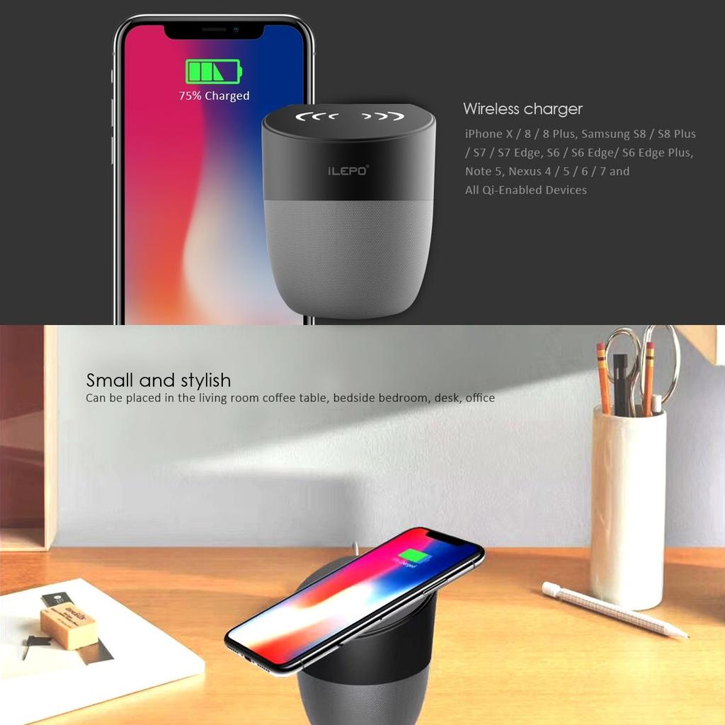 Wireless Bluetooth Speaker and Qi Wireless Charger and Docking Station A1